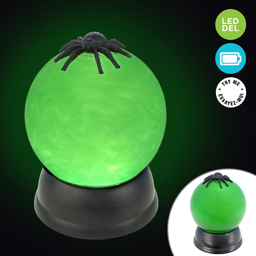 Boule de cristal avec effet fumée verte