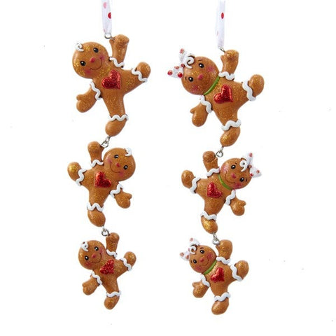 6"RES GINGRBRD BOY/GIRL STRING ORNS