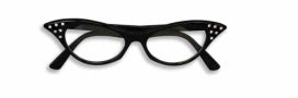 50’s Rhinestone Glasses – Black