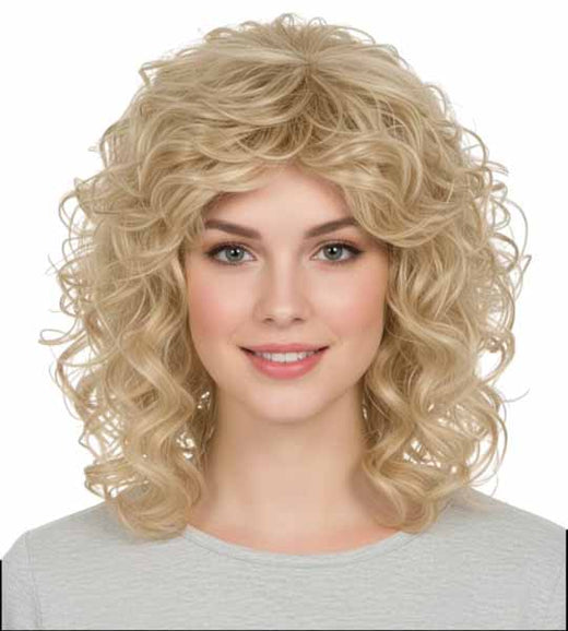 Perruque vagues blondes