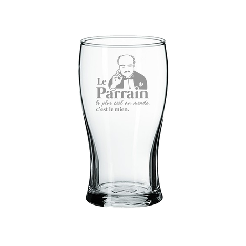 The coolest godfather in the world is mine - Beer glass