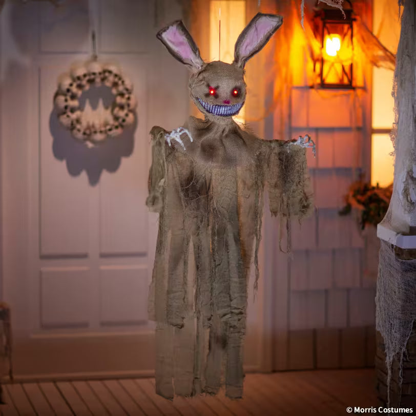 Light-Up Rabbit with Sound Hanging Halloween Decoration - 5 ft