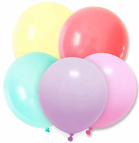 Ballons de latex 12" (50/pqt) - Multicolore pastel