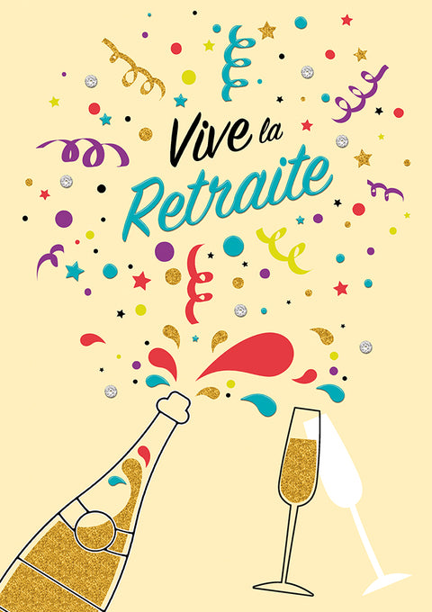 Vive la retraite - Grande carte de souhaits - Incognito