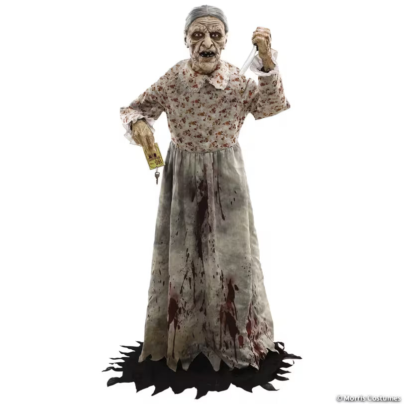 Posable Standing Gruesome Granny Halloween Decoration - 5 ft