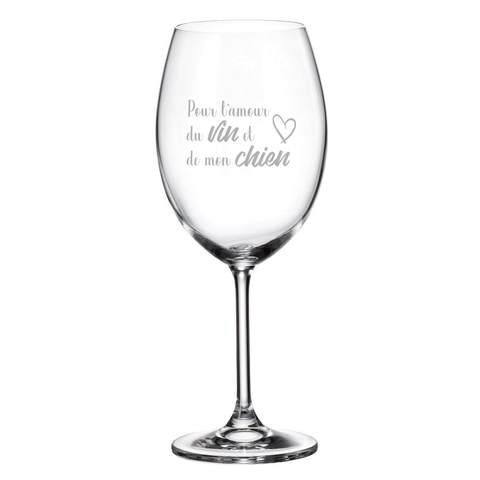 For the love of wine and my dog ​​- Wine cup