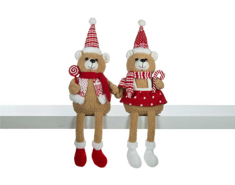 2/A 22" DANGLY LEG TEDDY BEAR