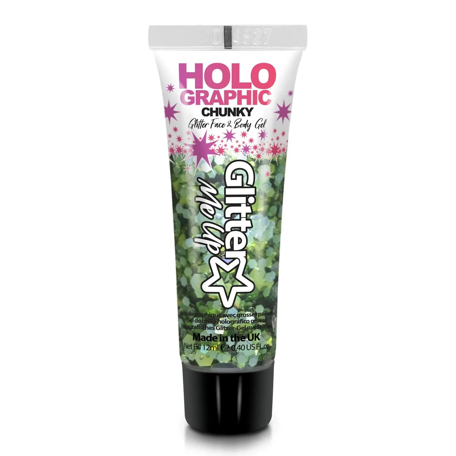 Gels holographiques à paillettes épaisses pour visage et corps - Green Envy