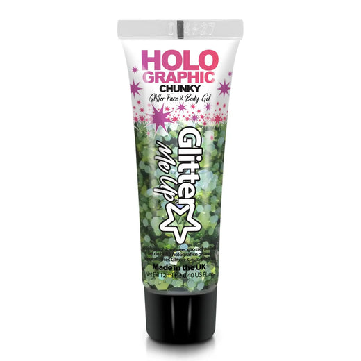 Gels holographiques à paillettes épaisses pour visage et corps - Green Envy