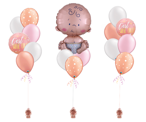 Bouquets de ballons - Bébé - Fille Rose Gold