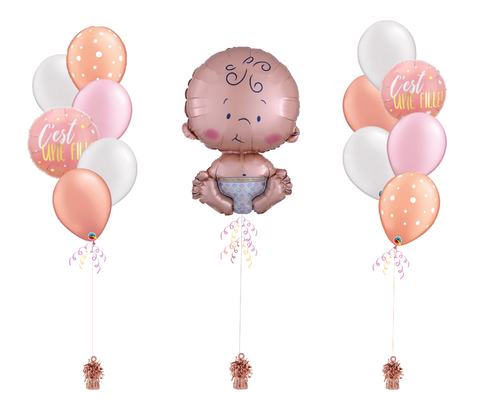 Bouquets de ballons - Bébé - Fille Rose Gold