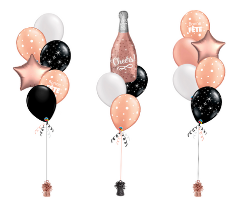 Bouquets de ballons - Rose gold et noir