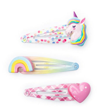 Unicorn Cutie Hairclips, 3pcs