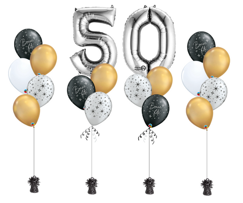 Balloon Bouquets - Age - Silver