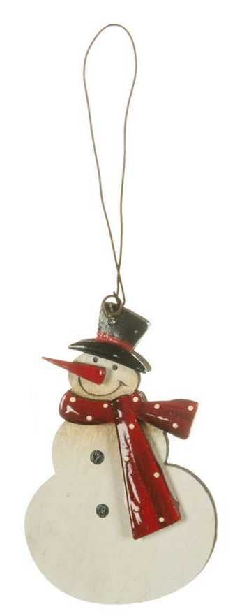 Ornement bonhomme de neige en mdf (3")