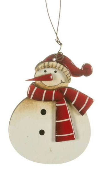 Ornement bonhomme de neige en mdf (3")