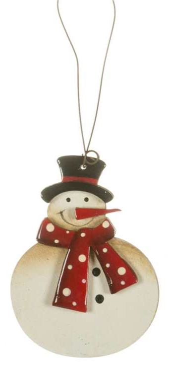 Ornement bonhomme de neige en mdf (3")