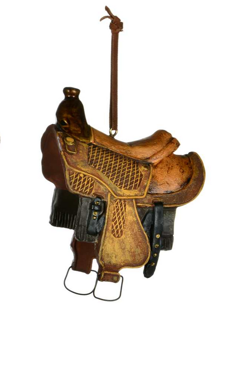 Brown Horse Saddle Ornament (4")