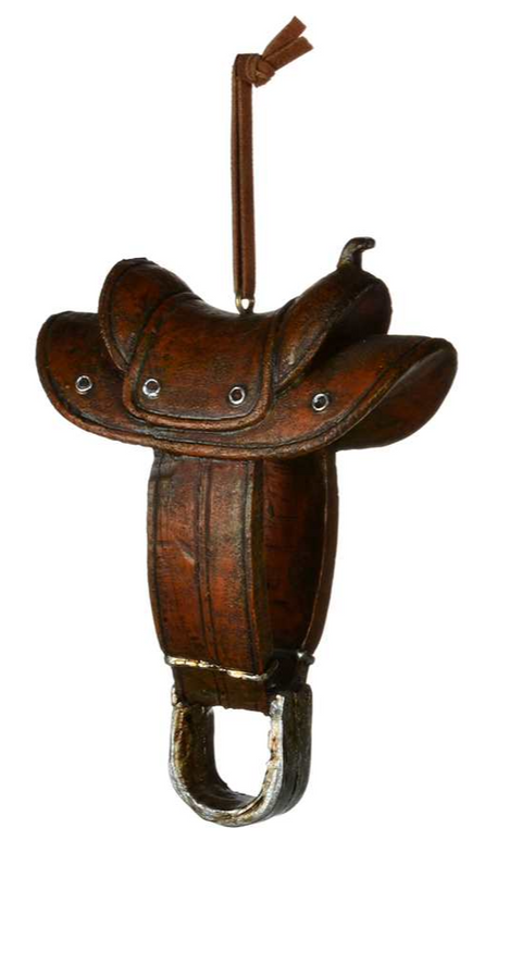 Brown Horse Saddle Ornament (4")