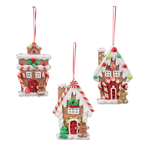 Clay ornament (gingerbread house)