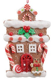 Clay ornament (gingerbread house)