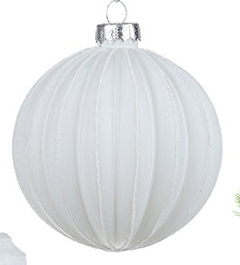 Embossed glass ball decoration (80mm)