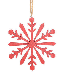 Wooden snowflake ornament