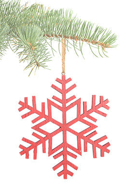 Wooden snowflake ornament