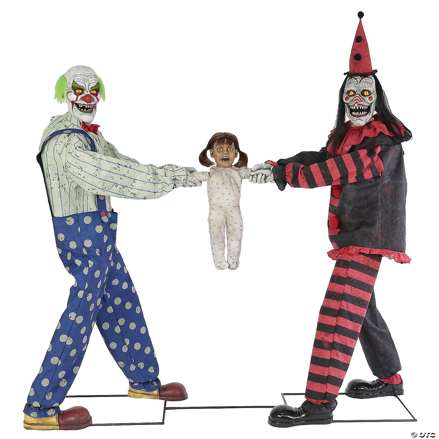 Clowns animés tir à la corde – décoration d’Halloween