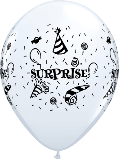 White Surprise Balloon - 11"