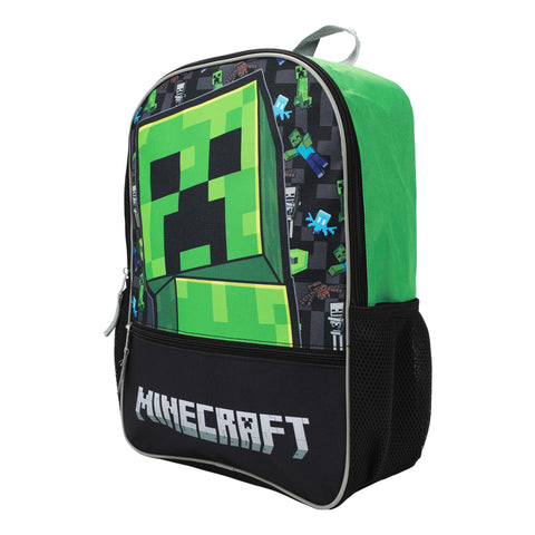 Minecraft Creeper Character Pattern 16" Kids Backpack