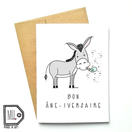 Funny Good Donkey Birthday Card