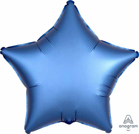 Étoile effet satin - Bleu azure - 18"