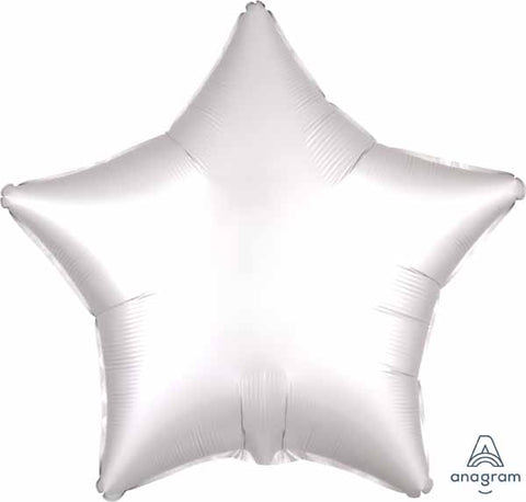 Étoile effet satin - Blanc argenté - 18"