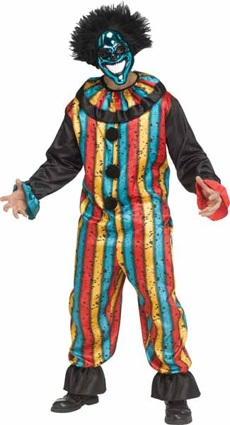 Chrome Carnival Clown Costume - Adult