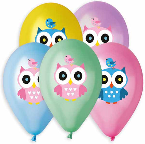 Gemar Balloon - Owls - 13"