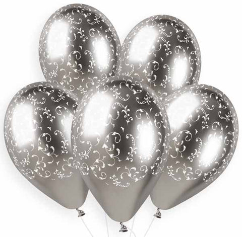 Gemar Balloon - Silver Wedding Flowers - 13"