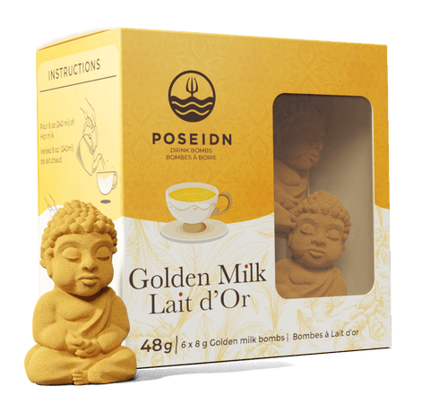 Gold Milk - Box of 6 Cocktail Bombs (Hot Milk or Water) - Poseidn