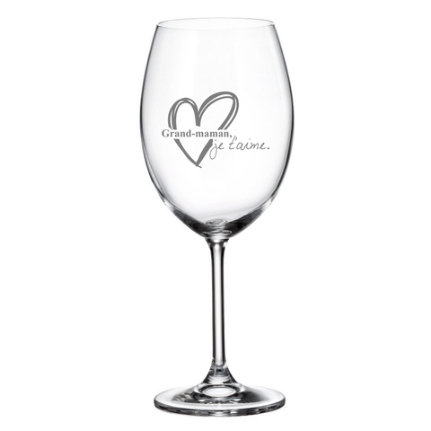 Grandma, I love you - Wine glass