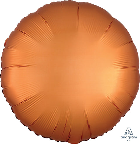 Rond effet satin - Orange Ambre - 18"