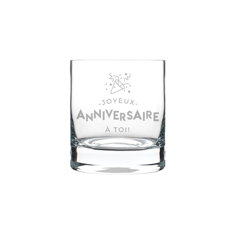 Happy birthday to you! - Old fashion glass