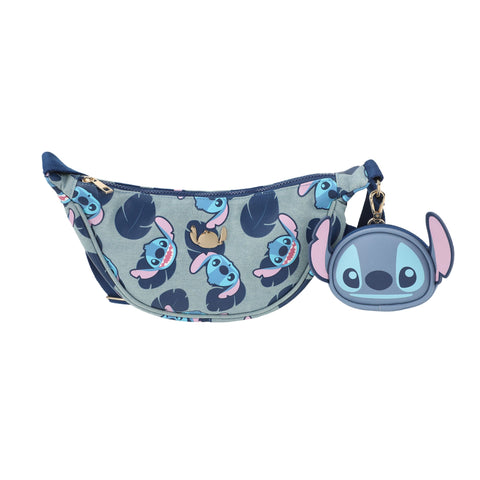 Lilo & Stitch All Over Stitch Pattern Purse with Detachable Coin Pouch