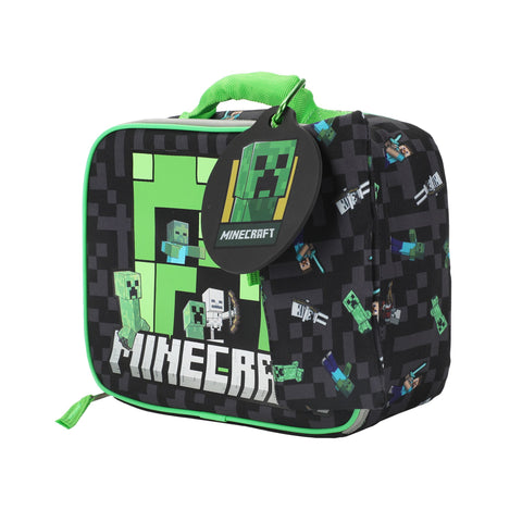 Minecraft Creeper Kids 4 Piece Insulated Lunch Bag Set