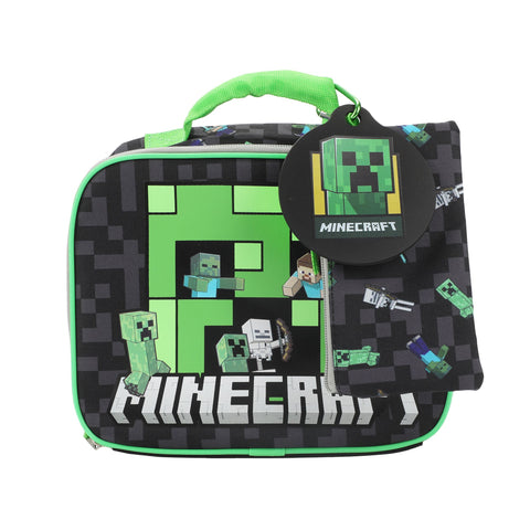 Minecraft Creeper Kids 4 Piece Insulated Lunch Bag Set