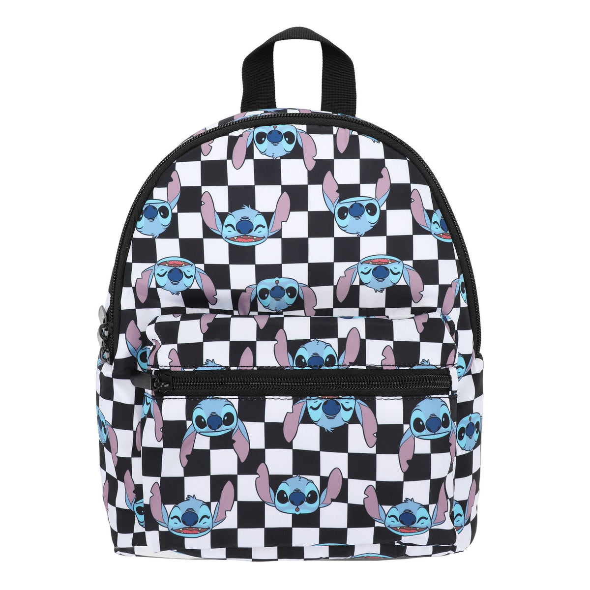 DISNEY - BLK/WHT CHECKER STITCH NYLON M Z/A BACKPACK