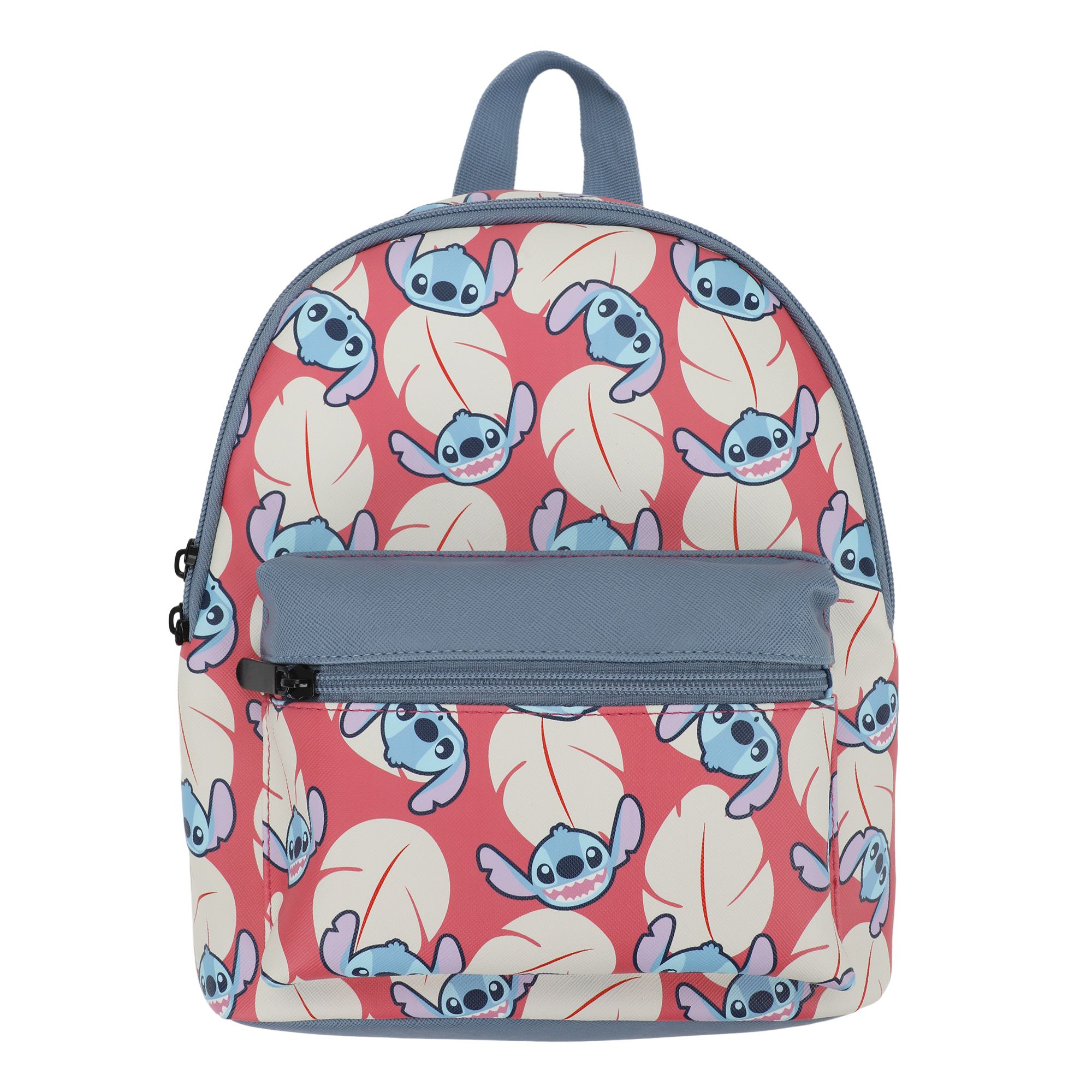 DISNEY - Stich Floral Print Saffiano Mini Backpack