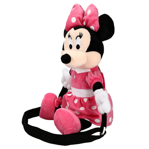 Disney Minnie Mouse Crossbody Kids Plush Mini Backpack With Straps