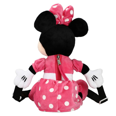 Disney Minnie Mouse Crossbody Kids Plush Mini Backpack With Straps