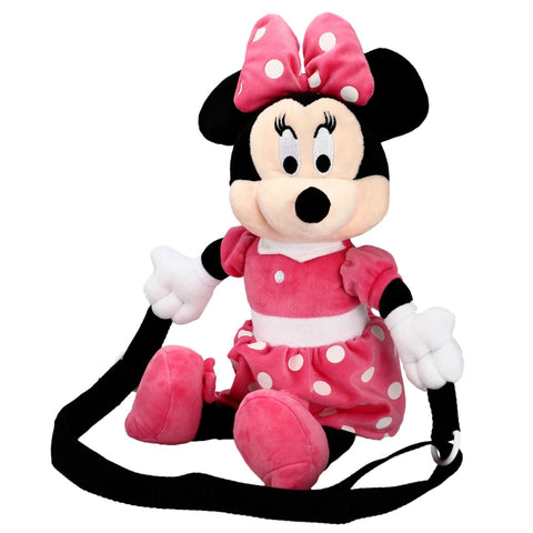 Disney Minnie Mouse Crossbody Kids Plush Mini Backpack With Straps