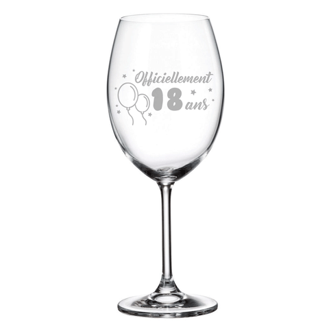 Officially 18 Years Old - Wine Glass